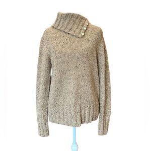 Charter Club Women’s Wool Blend Tan Sweater Size Medium Cottagecore Cozy